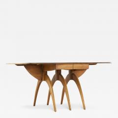  Heywood Wakefield Heywood Wakefield Wishbone Mid Century Expanding Dining Table with 2 Leaves - 3710247