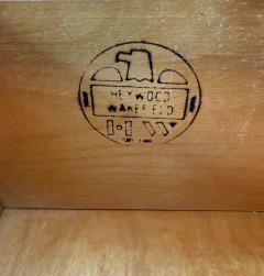  Heywood Wakefield Mid century Heywood Wakefield Tall Maple Chest Painted Stripes 5 Drawer - 4480854