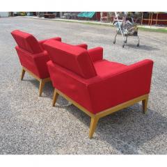  Heywood Wakefield Pair Vintage Mid Century Heywood Wakefield M1161G Lounge Chairs - 2622958