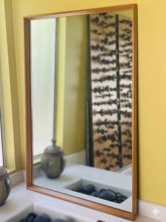  Heywood Wakefield Pristine Large Heywood Wakefield Mirror in Wheat Finish - 4572871