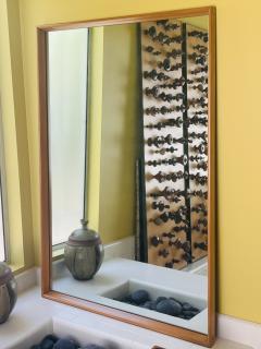  Heywood Wakefield Pristine Large Heywood Wakefield Mirror in Wheat Finish - 4572873