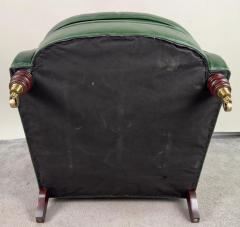 Hickory Chair Furniture Company Hickory Chair English Style Green Leather Club Chair - 3563481