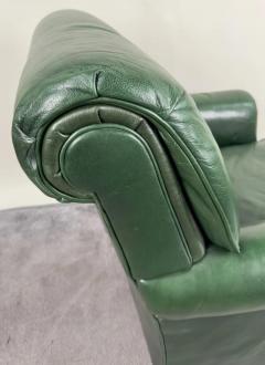  Hickory Chair Furniture Company Hickory Chair English Style Green Leather Club Chair - 3563490