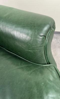  Hickory Chair Furniture Company Hickory Chair English Style Green Leather Club Chair - 3563492