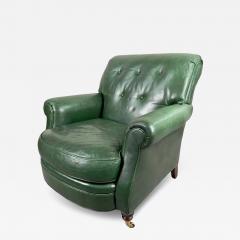  Hickory Chair Furniture Company Hickory Chair English Style Green Leather Club Chair - 3571208