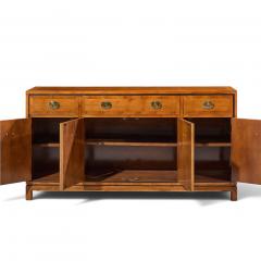  Hickory Manufacturing Co Hickory Manufacturing Mid Century Walnut and Brass Campaign Credenza - 4824245