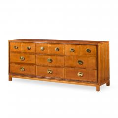  Hickory Manufacturing Co Hickory Manufacturing Mid Century Walnut and Brass Campaign Dresser - 4558639