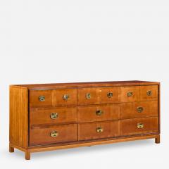  Hickory Manufacturing Co Hickory Manufacturing Mid Century Walnut and Brass Campaign Dresser - 4558711