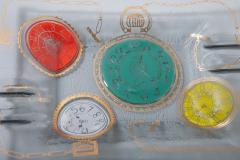  Higgins Glass Studio Glass Tray Clocks by Michael Frances Higgins - 4373632