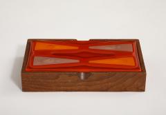  Higgins Glass Studio Higgins Art Glass Red Orange Box - 3616100