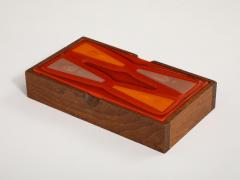  Higgins Glass Studio Higgins Art Glass Red Orange Box - 3616105