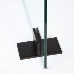  High Style Deco Custom Modernist Black Powdercoat Tempered Glass Firescreen by High Style Deco - 2365754