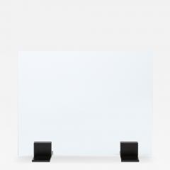  High Style Deco Custom Modernist Black Powdercoat Tempered Glass Firescreen by High Style Deco - 2370380
