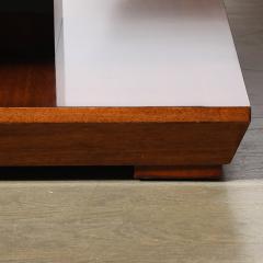  High Style Deco Custom by High Style Deco 3 Tier Art Deco Walnut Black Lacquer Table - 4827104
