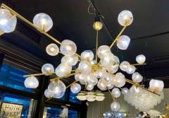  High Style Deco Handblown Murano Glass and Brass Constellation Chandelier by High Style Deco - 1580674