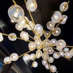  High Style Deco Handblown Murano Glass and Brass Constellation Chandelier by High Style Deco - 1580684