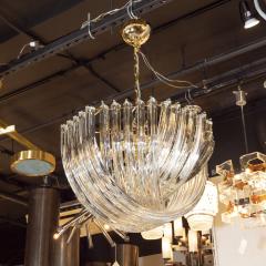  High Style Deco Modernist Murano Glass Ribbon Chandelier with Brass Fittings by High Style Deco - 1559859