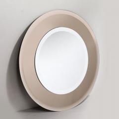  High Style Deco Modernist Two Tier Beveled Smoked Bronze Border Mirror Custom by High Style Deco - 4166174