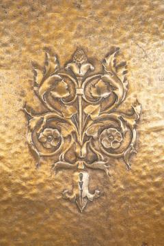  High Style Deco Pair of Brass Elevator Doors Louis Sullivan Style Chicago c 1930 - 4709630