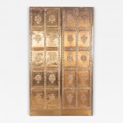  High Style Deco Pair of Brass Elevator Doors Louis Sullivan Style Chicago c 1930 - 4709661