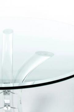  Hill Manufacturing 1970s Hollywood Regency Lucite Tusk and Glass Dining Table - 3234980