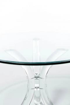  Hill Manufacturing 1970s Hollywood Regency Lucite Tusk and Glass Dining Table - 3234993