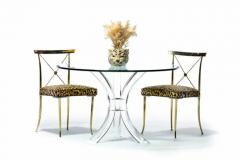  Hill Manufacturing 1970s Hollywood Regency Lucite Tusk and Glass Dining Table - 3235002