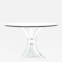  Hill Manufacturing 1970s Hollywood Regency Lucite Tusk and Glass Dining Table - 3241246
