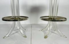  Hill Manufacturing Pair of Lucite Chrome Barstools After Charles Hollis Jones USA 1970s - 3160254