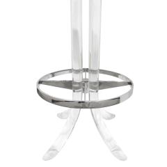  Hill Manufacturing Pair of Sculptural Swivel Bar Stools in Lucite 1970s - 1018679