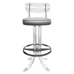  Hill Manufacturing Pair of Sculptural Swivel Bar Stools in Lucite 1970s - 1018684