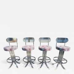  Hill Manufacturing Scrumptious Set 4 Hollywood Regency Swivel Lucite Barstools Hill Manufacturing - 1466229