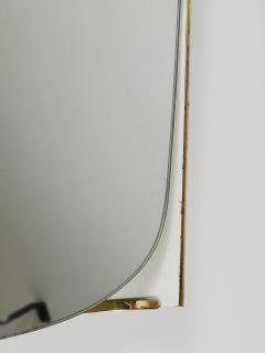  Hillebrand Ernest Igl Illuminated Mid Century Wall Mirror with Brass Crown by Hillebrand - 4245447