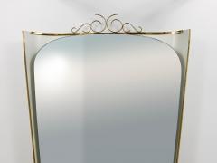  Hillebrand Ernest Igl Illuminated Mid Century Wall Mirror with Brass Crown by Hillebrand - 4245462