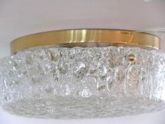  Hillebrand GERMAN GLASS AND BRASS CIRCULAR FLUSH MOUNT - 1240513