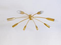  Hillebrand Large Eight Armed Mid Century Sputnik Chandelier or Ceiling Light Germany 1970s - 3923454