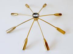  Hillebrand Large Eight Armed Mid Century Sputnik Chandelier or Ceiling Light Germany 1970s - 3923460