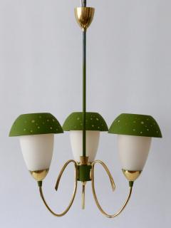  Hillebrand Mid Century Modern 3 Flamed Sputnik Pendant Lamp by Hillebrand Germany 1950s - 2206461