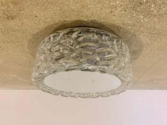  Hillebrand Pair Hillebrand 1970s High Style Murano Glass Flush Ceiling Lights - 1625986