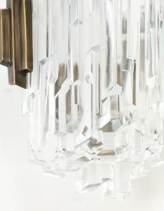  Hillebrand Pair of 1970s Ice Crystal Glass Sconces by Hillebrand 3 Pairs Available  - 4716176
