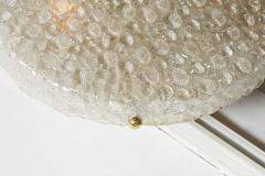  Hillebrand Vintage Hillebrand Textured Bubble Glass Flush Mount in Polished Brass - 1674015