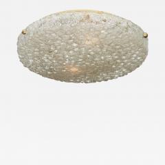  Hillebrand Vintage Hillebrand Textured Bubble Glass Flush Mount in Polished Brass - 1677692