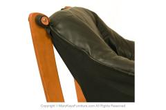  Hjellegjerde Mid Century Leather Luna Sling Lounge Chair Ottoman by Hjellegjerde Norway - 3521818