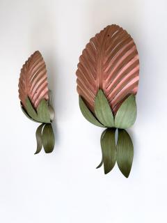  Holl nder Leuchten Set of Two Rare Mid Century Floral Sconces by Holl nder Leuchten Germany 1970s - 4240127