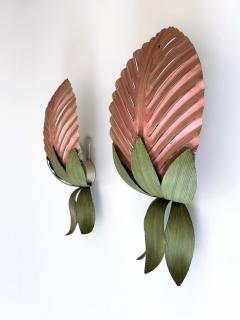  Holl nder Leuchten Set of Two Rare Mid Century Floral Sconces by Holl nder Leuchten Germany 1970s - 4240129