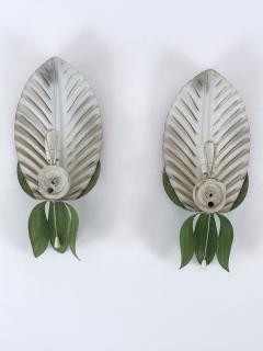  Holl nder Leuchten Set of Two Rare Mid Century Floral Sconces by Holl nder Leuchten Germany 1970s - 4599892