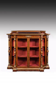  Holland Sons AN EXHIBITION QUALITY MID 19TH CENTURY BURR WALNUT CREDENZA DISPLAY CABINET - 1747214