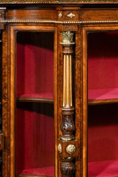  Holland Sons AN EXHIBITION QUALITY MID 19TH CENTURY BURR WALNUT CREDENZA DISPLAY CABINET - 1747217