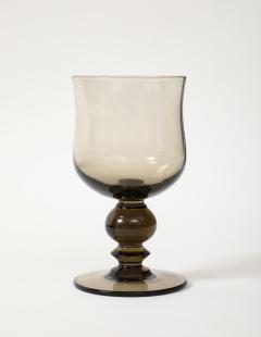  Holmegaard 8 Holmegaard Smoked Wine Water Glasses - 3991097