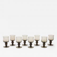  Holmegaard 8 Holmegaard Smoked Wine Water Glasses - 3992493